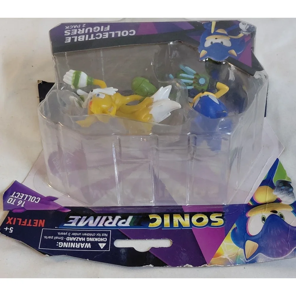 Sonic Prime Sonic & Tails Collectible Figures 2-Pack Netflix PMI New